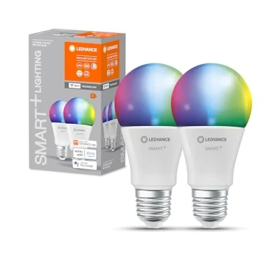 Image of LEDVANCE Smart LED lamp with WiFi Technology, E27 base matt Optics,RGBW Colours Changeable, Light Colour Changeable (2700K 6500K), 1521 Lumen, 100W replacement, dimmable, 3 Pack
