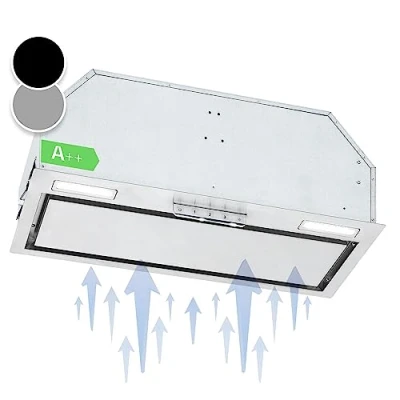 Image of Klarstein Cooker Hood 70cm, Extractor Fan for Kitchen w/Dishwasher Safe Aluminium Grease Filter, 508 m3/h Airflow, LEDs, Touch Controls Hoods, Wall Mount Steel Vent