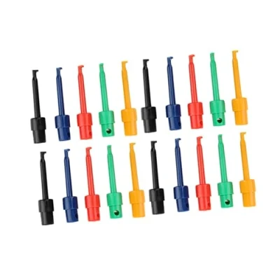 Image of 20pcs Large Test Hook Multicolor Clamp Spare Parts for Multimeter Electronic Test(Large Hook)