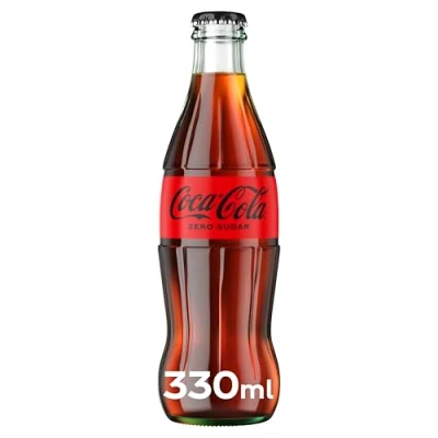 Image of Coca Cola Zero GLASS Bottles 24x330ml