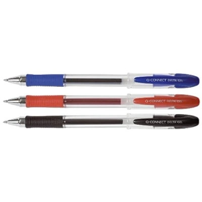 Image of Q Connect Quick Dry Gel Pen Medium Red (12 Pack) KF00680