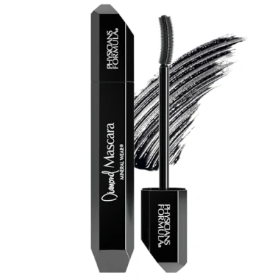 Image of Physicians Formula, Mineral Wear Diamond Mascara, Black Mascara for a Lash Boosting Effect, with Lustrous Dust, strengthening Peptides, Soothing Water and Nourishing Vitamin E