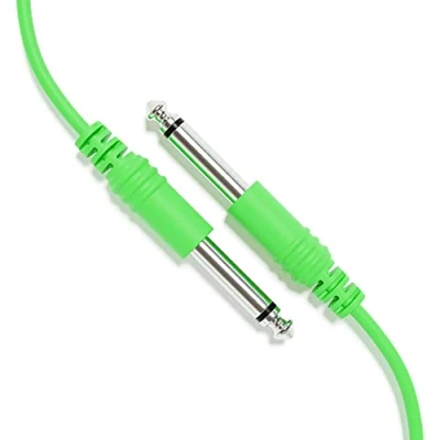 Image of ExcelValley 1 Pack Mono Patch Cables TS 6.35mm to Eurorack Synth [Green 150cm 59&quot;]