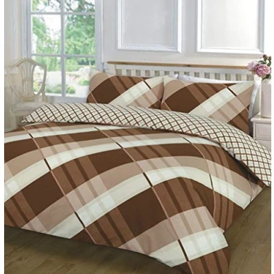 Image of Hardy Brown Duvet Cover Set With Pillow Cases King Size Double Super Single Printed Bedding (Single)