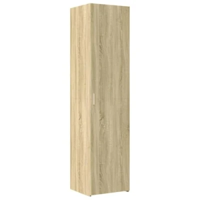 Image of vidaXL Highboard Storage Cabinet Sonoma Oak 45x42.5x185 cm Engineered Wood for Living Room, Bedroom, Hallway Modern Style with Ample