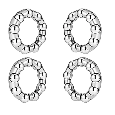Image of 4Pcs Bike Ball Bearing Retainer Replacement Mountain Parts 1/4 inch x 9 Balls Bicycle Repair Accessories for Kids/Stretch MTB Bearings Crank Bottom Bracket