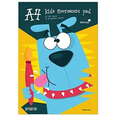Image of Silvine A4 Kids Fluorescent Pad