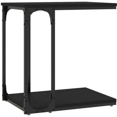 Image of vidaXL Side Table Black 50x35x52 cm Engineered Wood