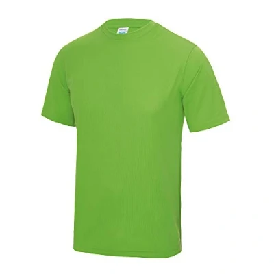 Image of Just Cool Mens Performance Plain T Shirt (L) (Lime Green)