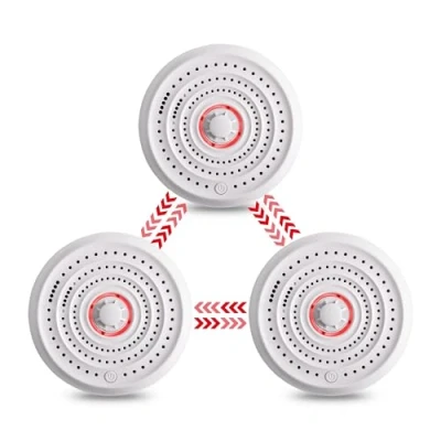 Image of SAFE TECH Heat Alarm, 10 Year Battery Detector, Wireless Interconnected Alarm with Advanced Thermistor, for Kitchen, Garages, Lofts, Boiler Rooms and Laundry Rooms, 3 Pack