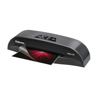 Image of Fellowes Calibre A4 Small Office Laminator 80 125 Micron, Rapid 1 Minute Warm Up Time, Including 10 Free Pouches, standard