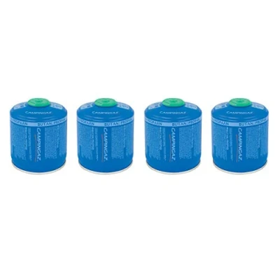 Image of Campingaz 4 x CV 300 Plus Screw On Gas Cartridges, Pack of 4, for Camping Stoves, Compact and Resealable Canister
