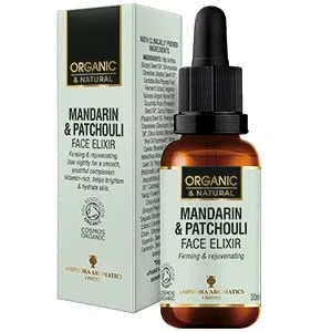 Image of Amphora Aromatics Mandarin &amp; Patchouli Face Elixir Oil COSMOS Organic 30ml