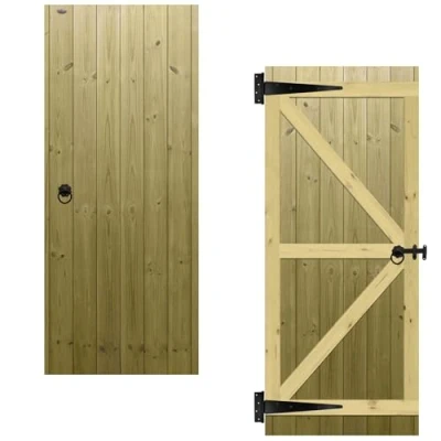 Image of Tongue &amp; Groove Interlocking Fully Framed Flat Top Pedestrian Side Garden Gate Height: 6ft (180cm) x Width: 75 cm Supplied with the Ring Latch Hinge Pack and Bolt