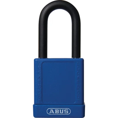 Image of ABUS 59109 Non Conductive Lock Out Tag Anodized Aluminium Padlock Blue
