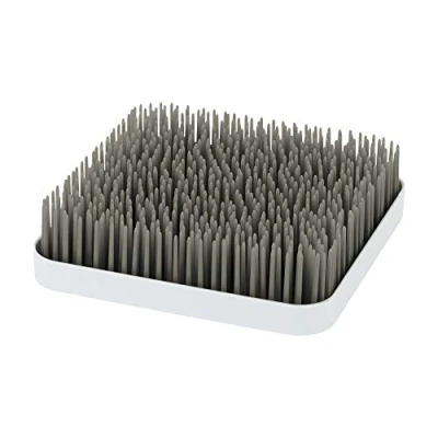 Image of Boon Grass Baby Bottle Dryer Rack Stylish Nursery Accessories Ideal for New Parents, Essentials Parents to Be BPA Free, Grey