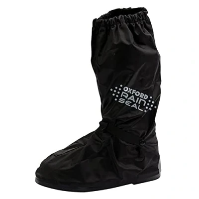 Image of Oxford Rainseal Waterproof Motorcycle Overboots, Black, 41 43, Medium