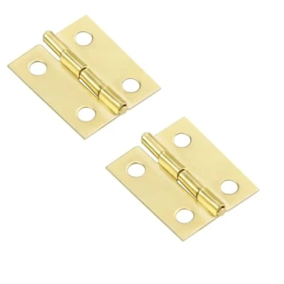 Image of Merriway BH03819 (2 Pcs) EB Steel Butt Hinge, Brass Plated, 25 mm (1 inch) Pack of 2 Pieces