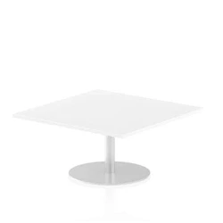 Image of Italia 1000mm Poseur Square Table White Top 475mm High Leg