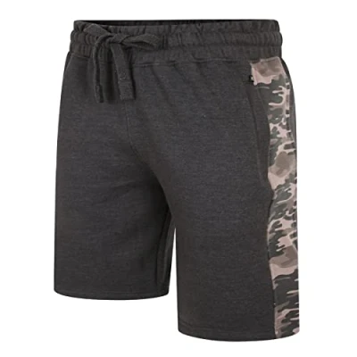 Image of Kam (KBS3303 Kbs Mens Camo Panel Big Size Jog Shorts in Khaki 5XL