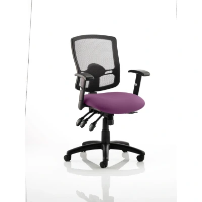 Image of Portland III Black Mesh Back Bespoke Colour Seat Tansy Purple