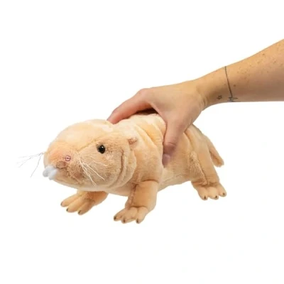 Image of Tobar 38733 ANIMIGOS World of Nature Naked MOLE Rat Plush Toy, Brown