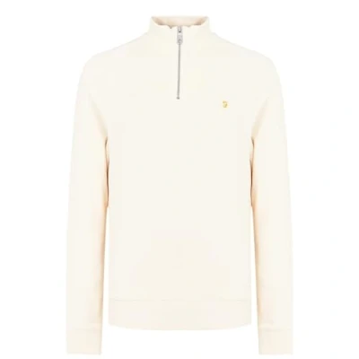 Image of Farah Mens Zip Jumper Cream XXL