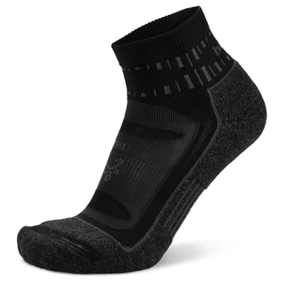 Image of Balega Unisex blister resist quarter, Black, XL UK