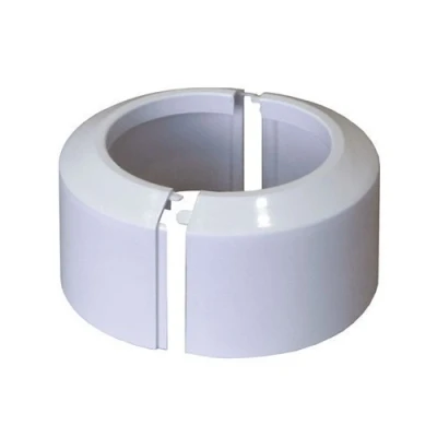 Image of PLUMBING4HOME Toilet Rosette, 110mm, White, Two Piece Split WC Connection Collar Cover for Floor Pipes