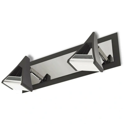 Image of Filippo Linear Spot Light 2 LED 10W 3000K, 900lm, Matt Black/Polished Chrome