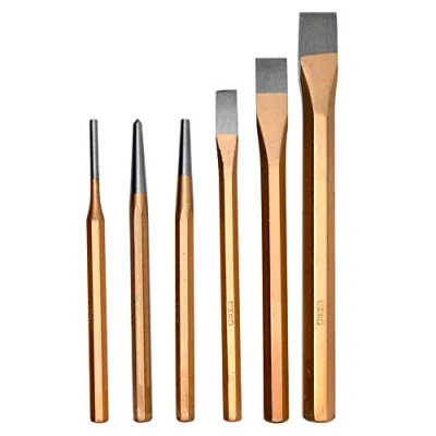 Image of 6 Pcs Punch and Chisel Set Heavy Duty Tool for Mechanics Engineers
