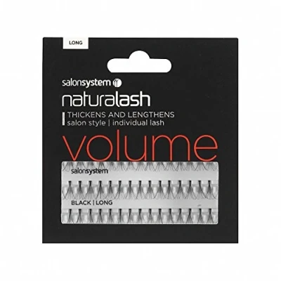 Image of Salon System Individual Lashes Black Long