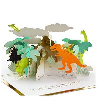 Image of Hallmark Signature Paper Wonder Pop Up Birthday Card (Dinosaurs)