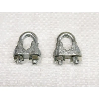 Image of 30MM Wire Rope Grips X2 Bulldog Clamp Cable Galvanised Commercial DIN741