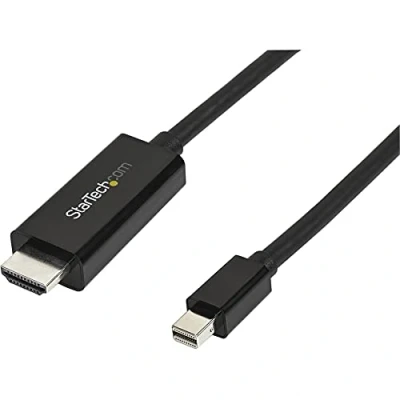 Image of StarTech.com 10ft (3m) Mini DisplayPort to HDMI Cable 4K 30Hz Video mDP Adapter DP or Thunderbolt 1/2 Mac/PC Monitor/Display Converter Cord (MDP2HDMM3MB)