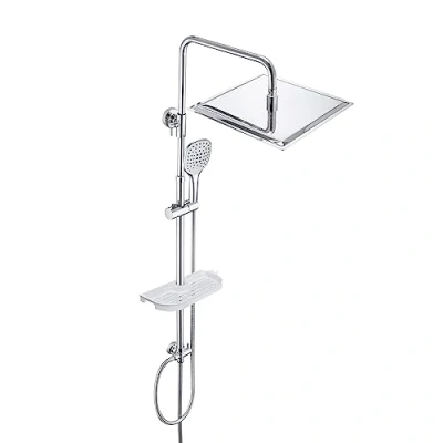 Image of Joho Stainless Steel Rain Shower System Set with Shelf (Shower Head 30 x cm)