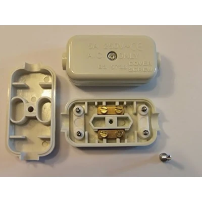 Image of 5amp / 250v Mains Electrical Flex Cable CONNECTORS 2 CORE (BS5733)