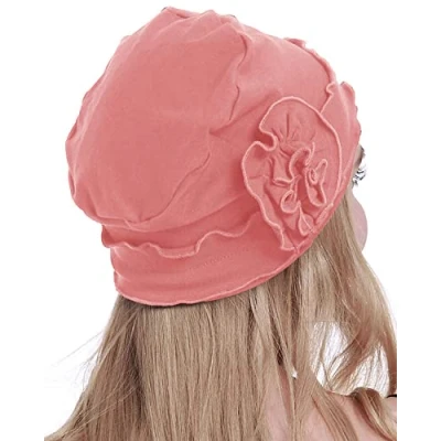 Image of osvyo Chemo Headwear Turban Cap for Women Cancer Beanie Hair Loss Sealed Packaging HOT Pink