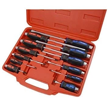 Image of 12pc Heavy Duty Pound Through Screwdriver Set + Case ct1427