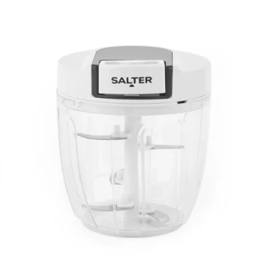 Image of Salter BW12922EU7 Manual Food Chopper Pull Cord Multifunctional Vegetable Cutter, Mincer for Garlic, Onion, Chillies, Herbs, String Processor Dicer Salad/Salsa, Stainless Steel Blade
