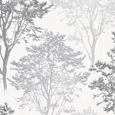 Image of Arthouse Wildwood Mono White Glitter Vinyl Paste The Paper Wallpaper