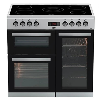 Image of Beko KDVC90X 90cm Electric Range Cooker with Ceramic Hob Stainless Steel
