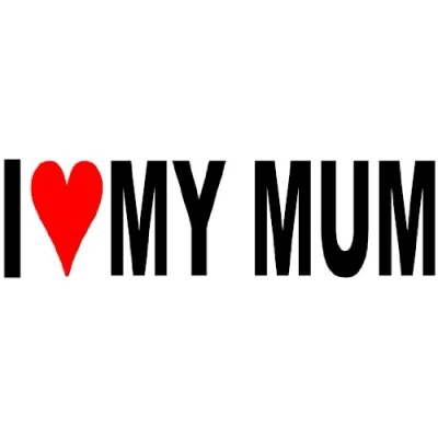 Image of 1st Class Designs I Love My Mum Funny Bumper Sticker Car Van Bike Decal Free P&amp;P