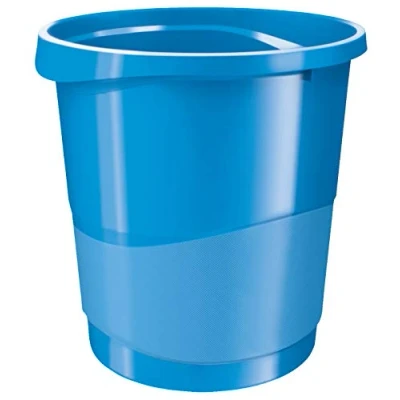 Image of Rexel Choices, 2115619, Waste Bin, Plastic, 14 Litre Capacity, Blue