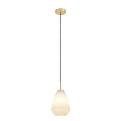 Image of Eglo Caprarola Two Toned Satin Glass Single Pendant Light