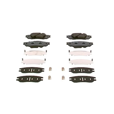 Image of 0446648160, 446648160 Brake pad set BOSCH 0 986 424 927 Low Metallic with anti squeak plate, mounting manual LEXUS: RX IV