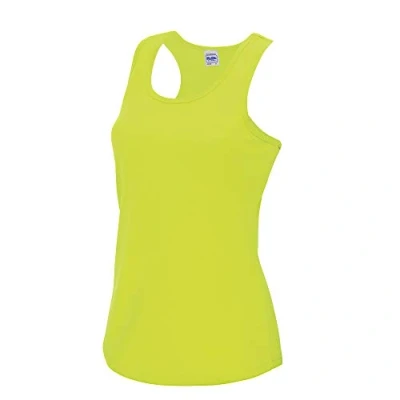 Image of Just Cool Girlie Fit Sports Ladies Vest / Tank Top (XS) (Electric Yellow)