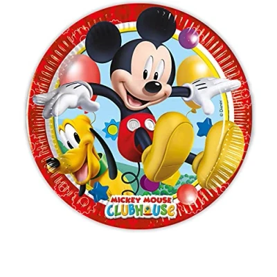 Image of Disney 93438 Mickey Mouse, Pluto Plates, Multi Coloured, 23 Centimeters