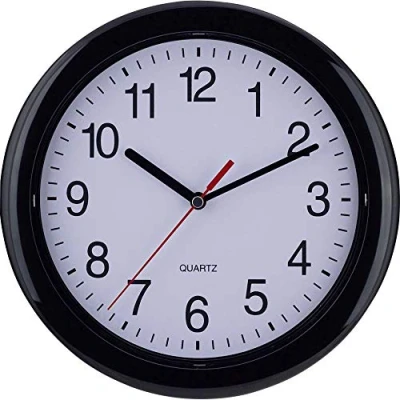 Image of EUROTIME 22221 Quartz Wall Clock 25 cm Black