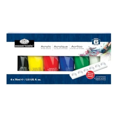 Image of Royal &amp; Langnickel 75ml Acrylic Painting Colour (Pack of 6),Yellow